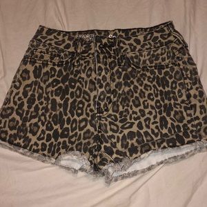 SO Cheetah print shorts